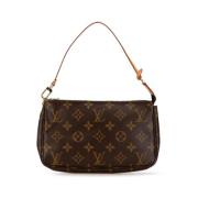 Pre-owned Canvas clutches Louis Vuitton Vintage , Brown , Dames