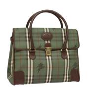 Pre-owned Leather handbags Burberry Vintage , Green , Dames