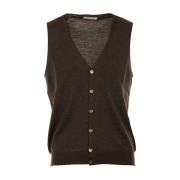 Bruine Sweater Vest Gran Sasso , Brown , Heren