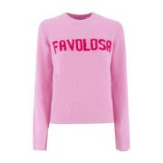 Geborduurde Crew-Neck Pullover MC2 Saint Barth , Pink , Dames