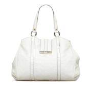 Pre-owned Leather totes Gucci Vintage , White , Dames