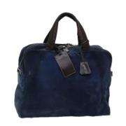 Pre-owned Suede prada-bags Prada Vintage , Blue , Dames