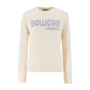 Geborduurde Crew-Neck Pullover MC2 Saint Barth , Beige , Dames