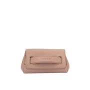 Zachte Gehamerde Leren Clutch Tas Orciani , Beige , Dames