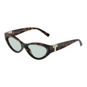 Stijlvolle zonnebril in blauwe tint Tiffany , Brown , Dames