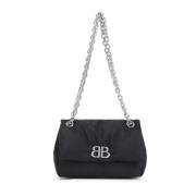 Zwarte Handtas Monaco Mini Tas Balenciaga , Black , Dames