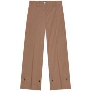 Rechte Pijp Geroosterde Broek Ganni , Brown , Dames