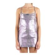 Zilveren Katoenen Jurk Diesel , Gray , Dames