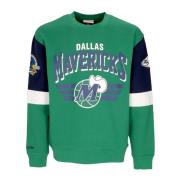 Dallas Mavericks NBA Crewneck Sweatshirt Mitchell & Ness , Green , Her...