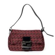 Pre-owned Canvas shoulder-bags Fendi Vintage , Red , Dames