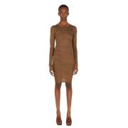 Gestreepte Gebreide Mini Jurk Isabel Marant Étoile , Brown , Dames