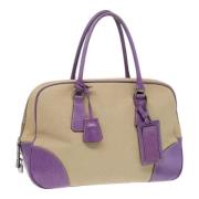 Pre-owned Canvas prada-bags Prada Vintage , Beige , Dames