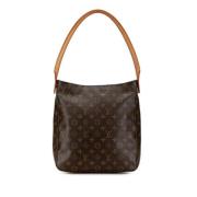 Pre-owned Canvas handbags Louis Vuitton Vintage , Brown , Dames