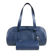 Pre-owned Leather shoulder-bags Louis Vuitton Vintage , Blue , Dames