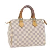 Pre-owned Canvas handbags Louis Vuitton Vintage , White , Dames