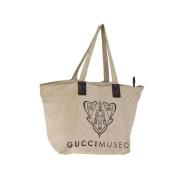 Pre-owned Cotton gucci-bags Gucci Vintage , Beige , Dames