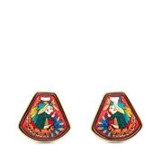 Pre-owned Fabric earrings Hermès Vintage , Multicolor , Dames