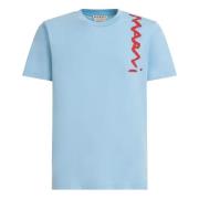 Letterdetail T-shirt Marni , Blue , Heren