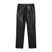 Glanzende Stoffen Broek Elena Mirò , Black , Dames