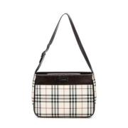 Pre-owned Canvas shoulder-bags Burberry Vintage , Beige , Dames