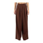 Bruine wollen broek Dries Van Noten , Brown , Dames