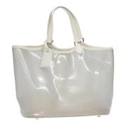 Pre-owned Vinyl totes Louis Vuitton Vintage , White , Dames