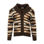 Bruine Cardigan Sweaters Gran Sasso , Multicolor , Heren