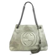 Pre-owned Leather gucci-bags Gucci Vintage , Gray , Dames