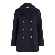 Damesjas met dubbele rij knopen Tommy Hilfiger , Blue , Dames