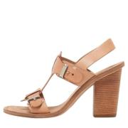 Pre-owned Leather sandals Marc Jacobs Pre-owned , Beige , Dames