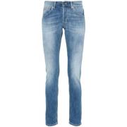 Blauwe Stijlvolle Broek Dondup , Blue , Heren