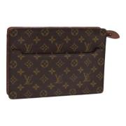 Pre-owned Canvas clutches Louis Vuitton Vintage , Brown , Dames