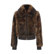 Bruine Shearling Bomberjas Zimmermann , Brown , Dames