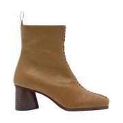 Geweven Lederen Booties Maliparmi , Brown , Dames