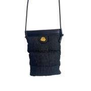 Denim Telefoonhoesje met Leren Band Moncler , Blue , Dames