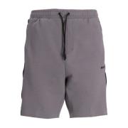 Katoenen shorts met bedrukt logo Hugo Boss , Gray , Heren