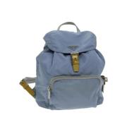 Pre-owned Nylon backpacks Prada Vintage , Blue , Dames