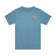 Blauw Logo Print Katoenen T-shirt Vans , Blue , Heren