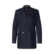 Op Maat Gemaakte Denim Blazer Hugo Boss , Blue , Dames