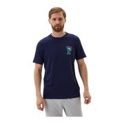 Grafisch Squad Katoenen T-shirt Puma , Blue , Heren