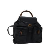 Pre-owned Leather backpacks Gucci Vintage , Black , Dames