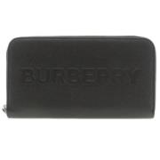 Pre-owned Leather wallets Burberry Vintage , Black , Dames