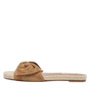 Pre-owned Suede flats Valentino Vintage , Brown , Dames