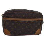 Pre-owned Canvas clutches Louis Vuitton Vintage , Brown , Dames