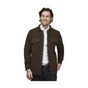 Corduroy Noxus Overshirt - Bruin Hansen & Jacob , Brown , Heren