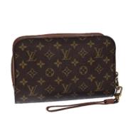 Pre-owned Canvas clutches Louis Vuitton Vintage , Brown , Dames