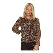 Dierenprint Blouse Didem.Au24 Stijl 2-Biz , Beige , Dames