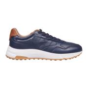 Blauwe Hyperlight Leren Sneakers Hogan , Blue , Heren