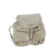 Pre-owned Nylon backpacks Prada Vintage , Beige , Dames