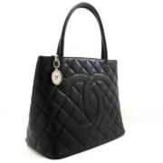 Pre-owned Leather chanel-bags Chanel Vintage , Black , Dames